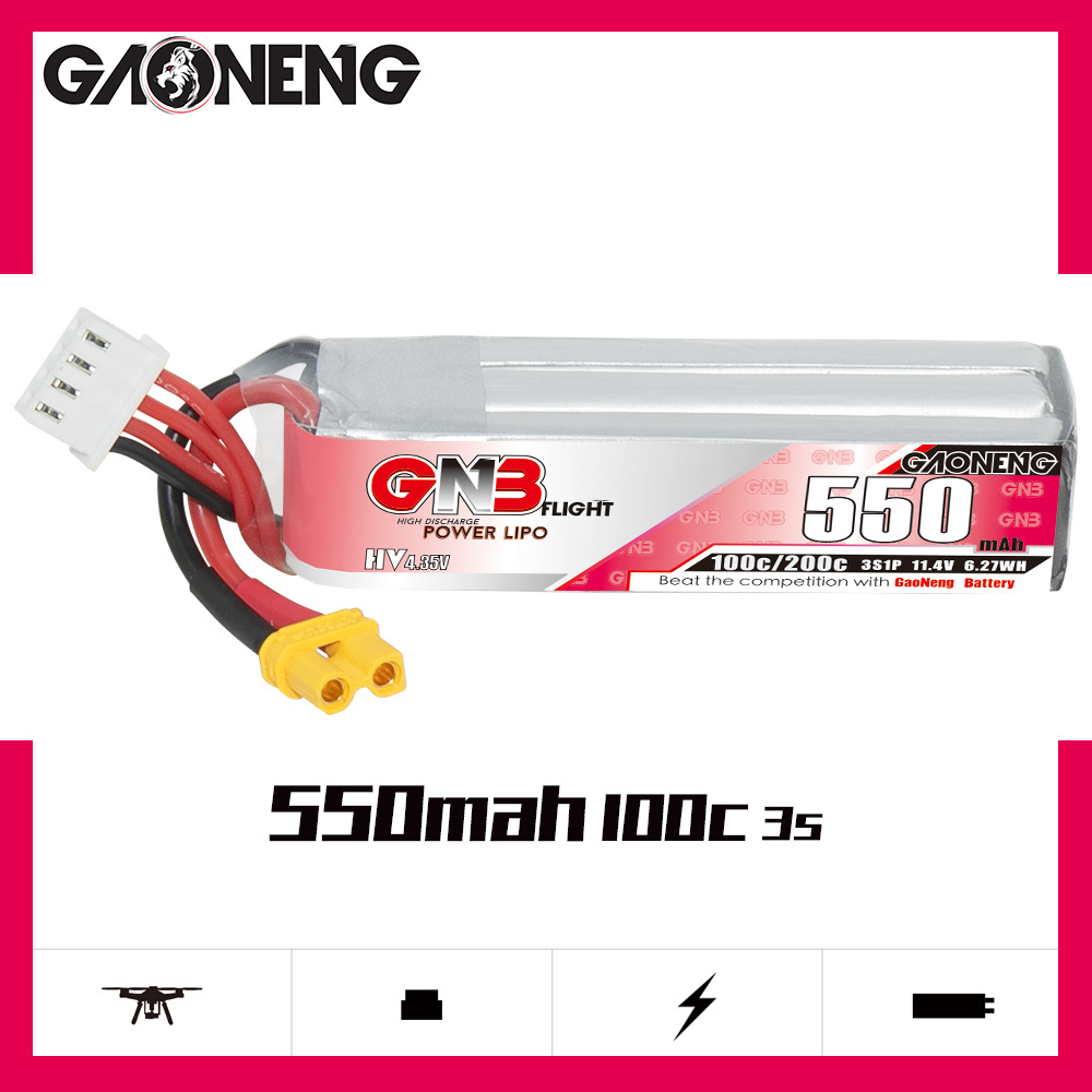GNB HV 11.4V 550mAh 100C/200C  - Hobby Rc Quadcopters 리뷰 및 가격