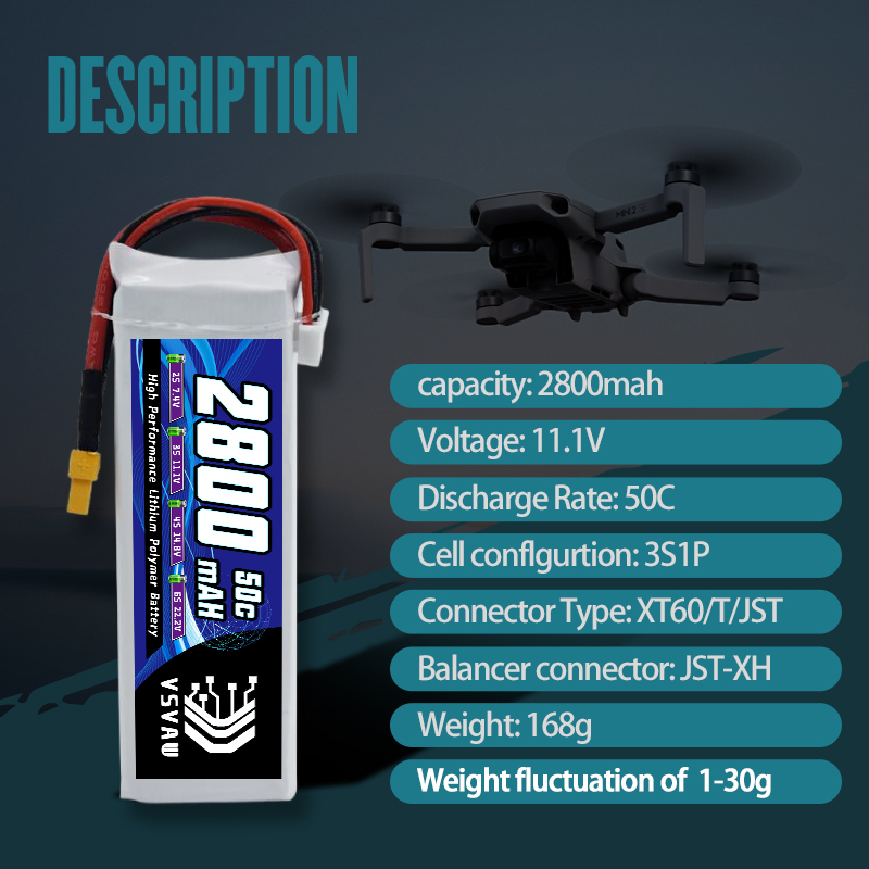VSVAW 3S 2800mAh Lipo Battery  - Hobby Rc Quadcopters 리뷰 및 가격